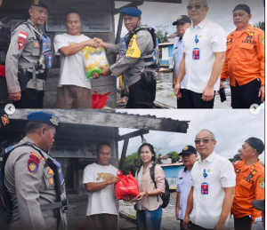 Asisten I Sintang Ikut Salurkan Bantuan Sembako Untuk Korban Banjir