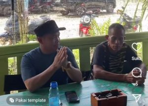 Warga Kampung Seberang Tanam Pisang dan Sawit Ditengah Jalan, Wabup Sintang Datang