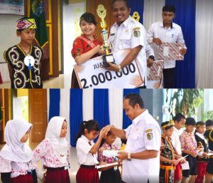Wabup Sintang Tutup Lomba Bercerita Tingkat SD/MI dan Bagikan Hadiah