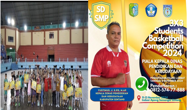 Kadis Dikbud Sintang Tutup 3×3 Students Basketball Competition 2024