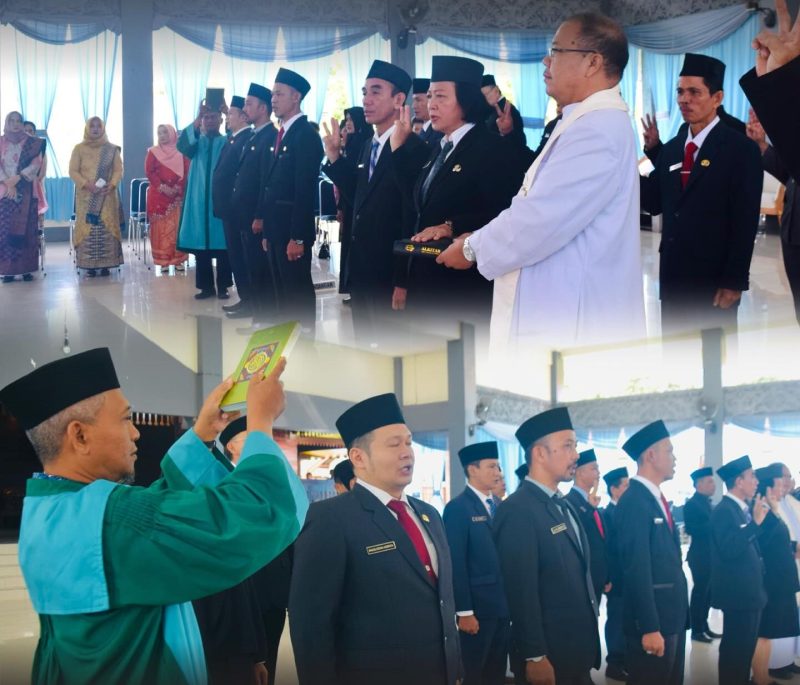 BKPSDM Sintang Fasilitasi Proses Pelantikan 18 Pejabat Administartor di Pendopo Bupati Sintang
